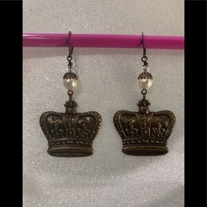 Handmade Crown Earrings